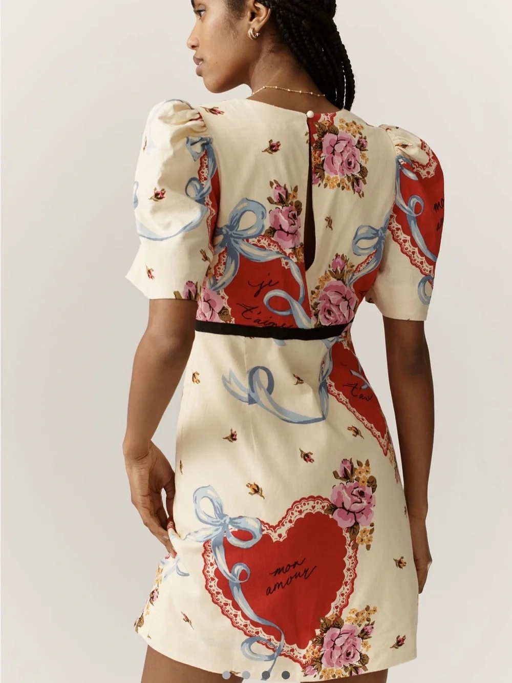 NWT Anthropologie Maeve | Lucky Charm V-Neck Puff-Sleeve Dress | XXS